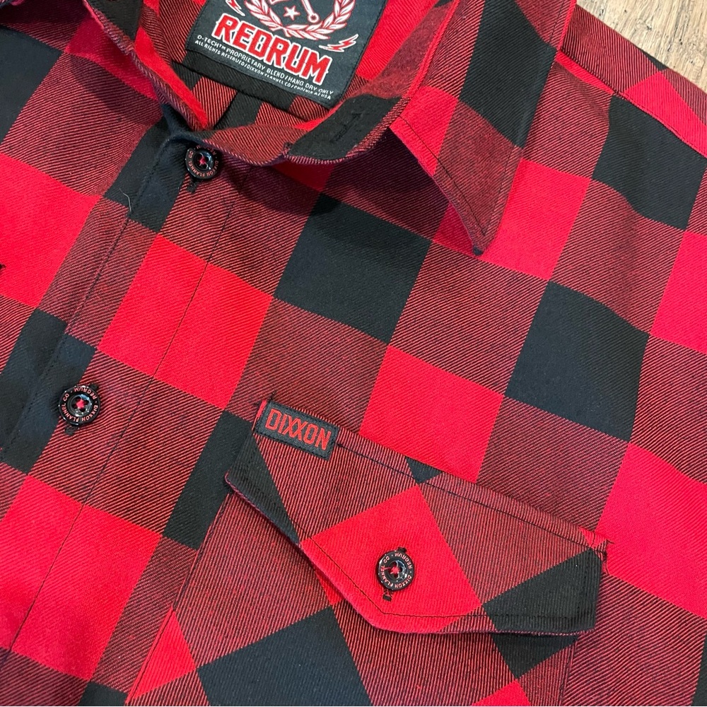 DIXXON Flannel Co, REDRUM Long Sleeve Button Up Shirt - Picture 5 of 10